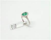 Anello Lorenza Gioielli Donna in Oro bianco Smeraldo 1.08 Ct 619887-14 - 619887-14